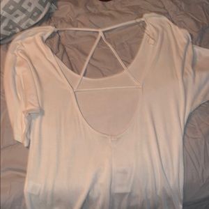 charlotte russe backless white tee